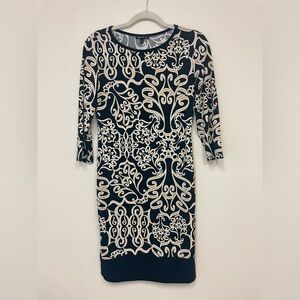 Sami & Jo Black and Cream Long Sleeve Dress